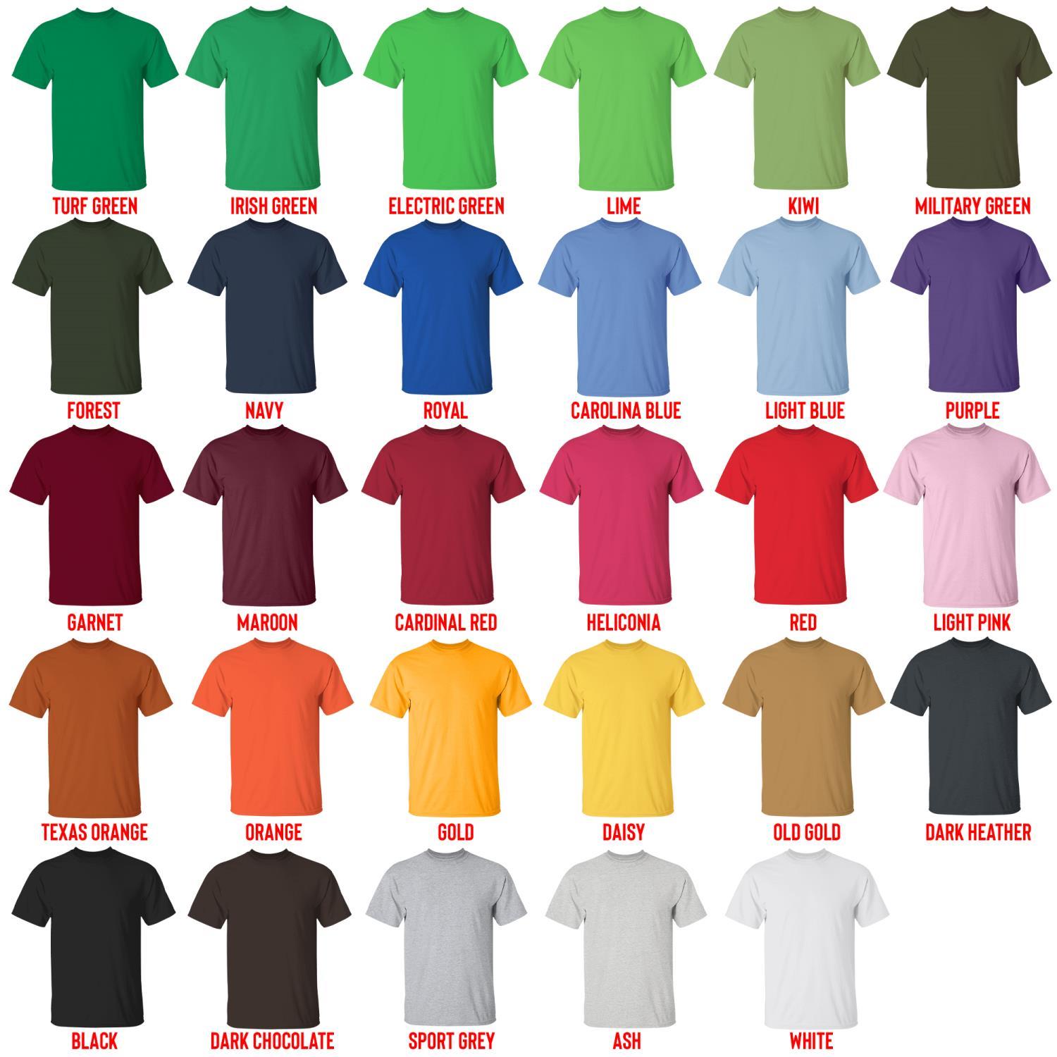 t shirt color chart - Gravity Falls UK Shop