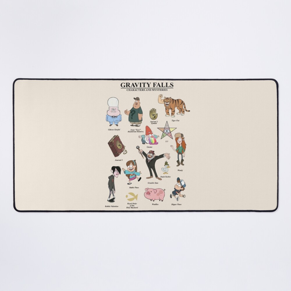 Gravity Falls Characters And Myteries Mouse Pad