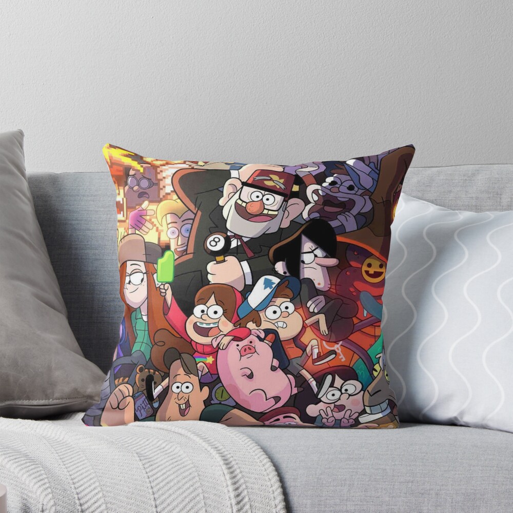 Gravity Falls Happy Character Throw Pillow